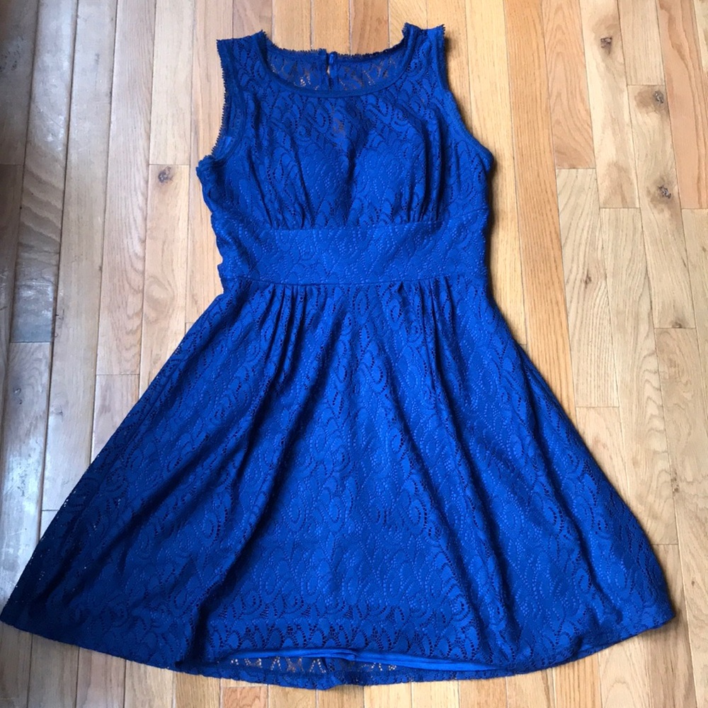 Lace overlay dress